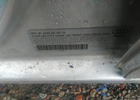 2010 Audi A4 2.0T Premium from USA, damaged, VIN WAUAFAFL3AN052573